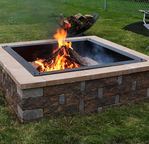 lot 369 image: Steel Square Above-In-Ground Fire Pit Insert 33