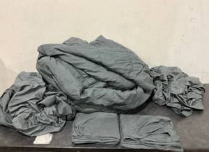 lot 220 image: King Comforter and Sheet Set, Grey