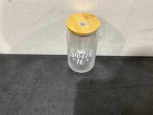 lot 239 image: 11 Pack 16 oz Coffee Glass Sweet 16 Birthday Decorations