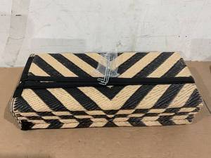 lot 174 image: Ridota Reversible Mats, Outdoor Patio Rugs (Diamond Black & Brown, 9 x 12)