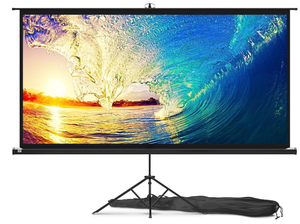 lot 397 image: PropVue Projector Screen with Stand 100 inch - 169 HD Premium Wrinkle-Free Tripod Screen for Projector with Carry Bag and Tight Straps