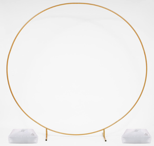 lot 536 image: Round Wedding Arch, Gold Circle Arch with Stands