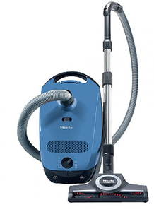 lot 3 image: Miele Classic C1 Turbo Team Powerline Tech Blue Canister Vacuum SLIGHTLY USED