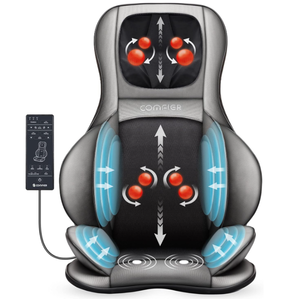 lot 4 image: COMFIER Shiatsu Neck Back Massager with Heat, 2D ro 3D Kneading Massage Chair Pad, Adjustable Compression Seat Massager for Full Body Relaxation