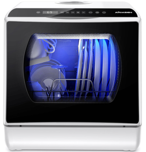 lot 50 image: AIRMSEN AE-TDQR03 Portable Countertop Dishwasher