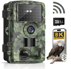 lot 62 image: Dargahou Trail Camera 8k 60MP WiFi Game Camera with No Glow Night Vision Motion Activated IP66 Waterproof