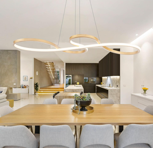 lot 63 image: SUNMOO Modern LED Chandelier Dining Room Modern Pendant Light