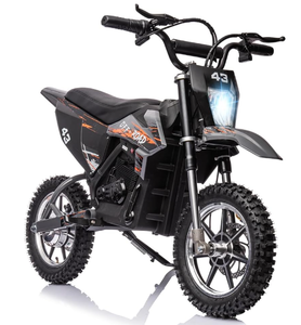 lot 64 image: 36V Electric Dirt Bike for Kids, Ride on Motorcycle 350W Brushless Motor Variable Speed to 15.5MPH with LED Headlight NO CHARGER
