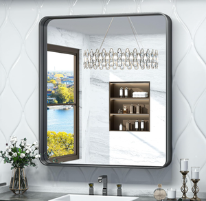 lot 84 image: TokeShimi Black Bathroom Mirror for Wall Vanity Mirror