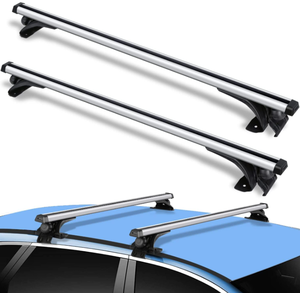 lot 548 image: Lusrait Universal Roof Rack Cross Bars, Adjustable Aluminum Cargo Carrier Rooftop Luggage Crossbars