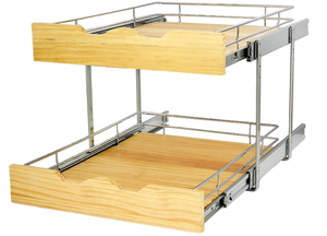 lot 551 image: DINDON 2 Tier Pull Out Cabinet Organizer