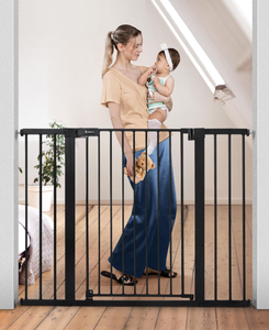 lot 565 image: COMOMY Extra Tall Baby Gate for Stairs Doorways, Fits Openings 29.5 to 48.8 Wide