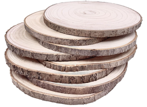 lot 567 image: William Craft 6 Pcs Large Unfinished Wood Slices for Centerpieces