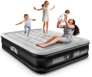 lot 568 image: Airefina Queen Air Mattress with Built-in Pump 18, Blow up Mattress in 3 Mins