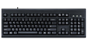 lot 454 image: Perixx Periboard-106, Wired Performance Full Size Keyboard, Black
