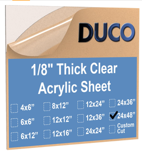 lot 571 image: Clear Cast Acrylic Sheets 18 Thick - Cut to Size Plexiglass 24 x 48 Sheet