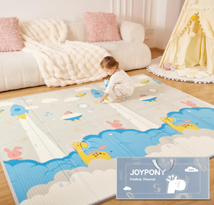 lot 574 image: Joypony Baby Play Mat,79 X 71 X 0.6 Extra Large Thick Reversible