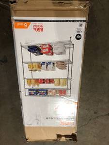 HDX 5-Tier Commercial Grade Heavy Duty Steel Wire Shelving Unit in ChromeMax (60 in. W x 72 in. H x 24 in. D)  Customer Returns See Pictures