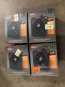 Lot of 4 Vornado Forced Air Velocity 5 Whole Room 1500-Watt 5118 BTU Electric Space Fan Electric Heater Furnace, Black  Customer Returns See Pictures