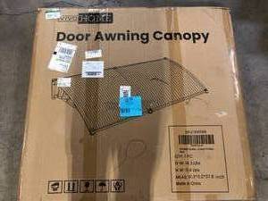 VIVOHOME Polycarbonate Window Door Awning Canopy Transparent with Black Bracket 40 Inch x 80 Inch  Customer Returns See Pictures