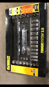 DEWALT 38 in. Drive Socket Set with Toughsystem Tray (37-Piece) Customer Returns See Pictures