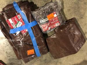 Lot of Assorted Tarps Various Sizes and Conditions  Customer Returns See Pictures