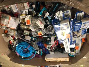 Gaylord of Assorted Hand Tools and Hardware Various Models and Conditions Customer Returns See Pictures