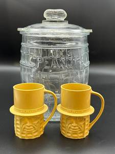 lot 91 image: Planters Peanut Jar With Mugs