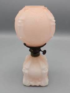 lot 67 image: Light Pink Miniature Oil Lamp