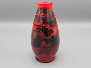 lot 75 image: Mid Century Royal Red Vase