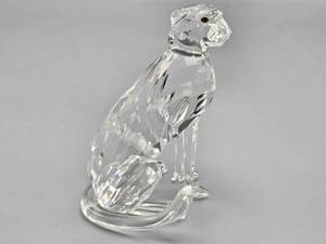 lot 98 image: Swarouski Crystal Seated Lioness