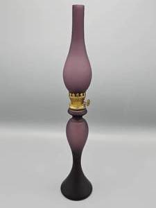 lot 28 image: Murano Slim & Sexy Purple Satin Finish Oil Lamp
