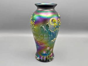 lot 3 image: Fenton Ghost Rider Vase