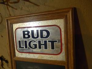 lot 11 image: VINTAGE BUD LIGHT CHALK MENU BOARD - COOL OLD SCHOOL PIECE - APPROX 17 By 31 - SEE PICTURES