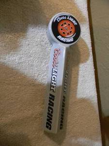 lot 56 image: NEW OLD STOCK - STILL IN BOX - COORS LIGHT BEER RACING CERAMIC TAP HANDLE - GREAT PIECE - APPROX 10 - SEE PICTURES