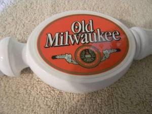 lot 58 image: NEW OLD STOCK - STILL IN PACKAGE - OLD MILWAUKEE BEER TAP HANDLE - GREAT PIECE - APPROX 14 - SEE PICTURES