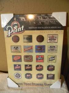 lot 64 image: VINTAGE Point BEER, STEVENS POINT BREWERY BREWING EXCELLENCE SINCE 1857 BEER LABEL SIGN - FANTASTIC PIECE - STILL IN PACKAGE - APPROX 19 By 24 - SEE PICTURES