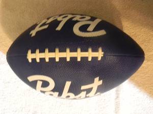 lot 69 image: VINTAGE - NEW OLD STOCK - PABST BLUE RIBBON BEER FOOTBALL, PABST FULL SIZE FOOTBALL - NEW IN PACKAGE - VERY COOL OLD SCHOOL PIECE - SEE PICTURES