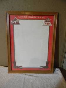 lot 74 image: VINTAGE BLATZ BEER BAR MENU BOARD - COOL OLD SCHOOL PIECE - APPROX  By  - SEE PICTURES