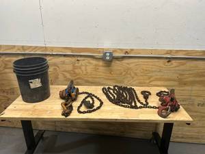 lot 48 image: Lot of Two 1 12 Ton- Chain Hoists