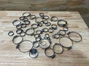 lot 82 image: Lot of Various Sized Hose Clamps