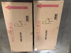 Lot of 2  Noble House Phinnaeus Beige Fabric Upholstered Dining Chair (Set of 4)   Customer Returns See Pictures