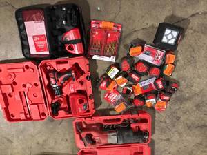 Lot of Milwaukee  Tools and Hardware Various Models and Conditions  Customer Returns See Pictures