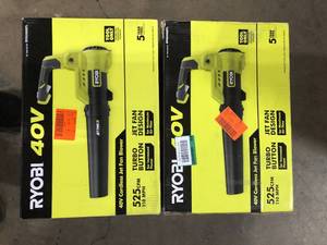 RYOBI 40V 110 MPH 525 CFM Cordless Battery Variable-Speed Jet Fan Leaf Blower (Tool-Only) Customer Returns See Pictures