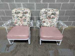 lot 24 image: Pair Of Patio Armchairs