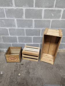 lot 28 image: Three Wood Crates