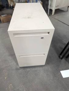 lot 500 image: Metal Filing Cabinet On Casters
