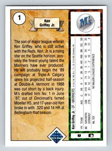 lot 7 image: Ken Griffey Jr. RC 1989 Upper Deck #1 Iconic Rookie Baseball Card