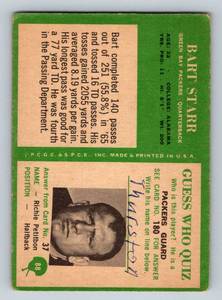 lot 41A image: Bart Starr 1966 Philadelphia #88 Vintage Football Card