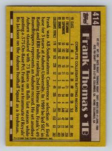 lot 66 image: Frank Thomas RC 1990 Topps #414 Rookie Baseball Card